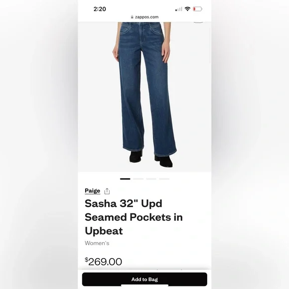Paige Sasha 32" Upd Seamed Pockets in Upbeat